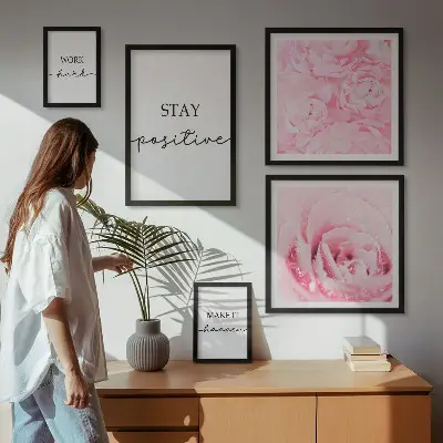 Gallery wall Motivational flower quotes