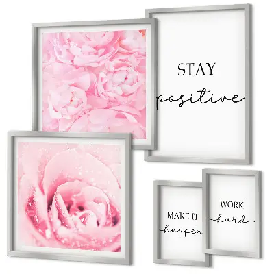 Gallery wall Motivational flower quotes