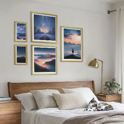 Gallery wall Mountain landscapes at night