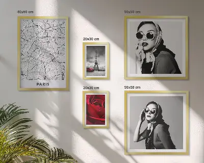 Set of 5 wall art pieces Stylish accents of Paris fashion