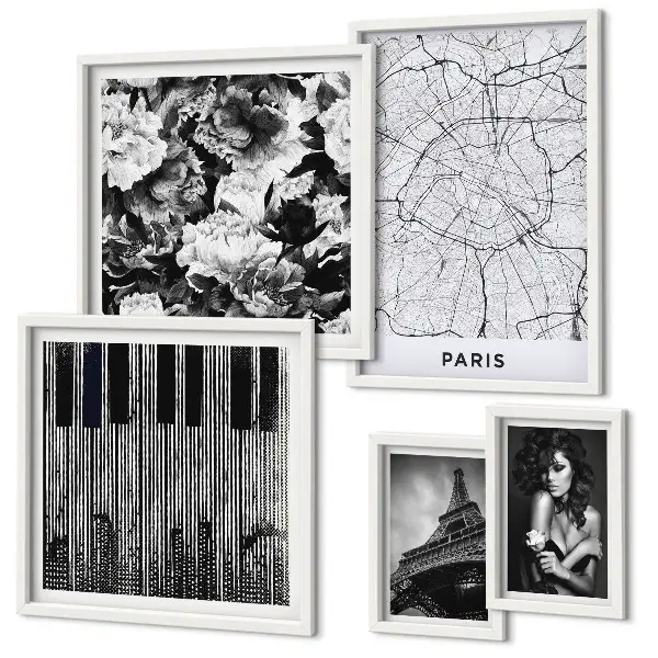 Gallery wall Parisian style elegant architecture