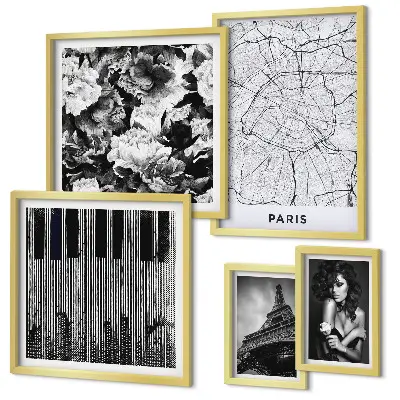 Gallery wall Parisian style elegant architecture