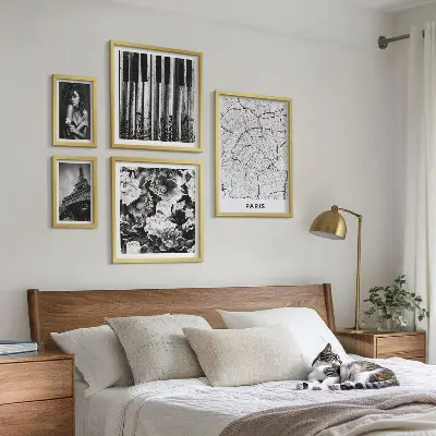 Gallery wall Parisian style elegant architecture