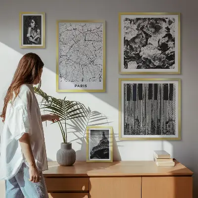 Gallery wall Parisian style elegant architecture