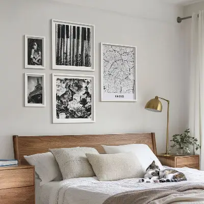 Gallery wall Parisian style elegant architecture