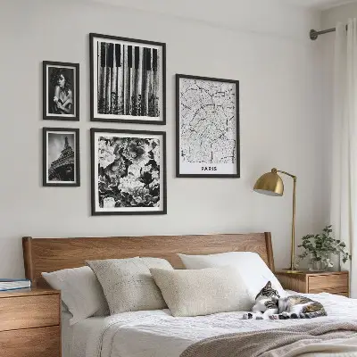 Gallery wall Parisian style elegant architecture