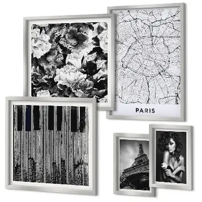Gallery wall Parisian style elegant architecture
