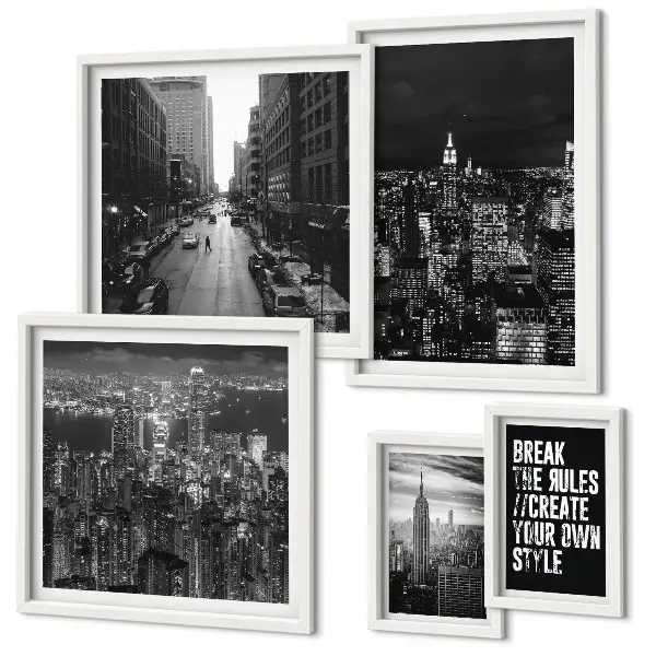 Framed photo set New York City Black and White Views