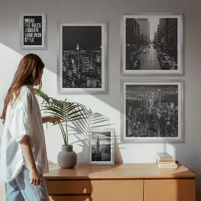Framed photo set New York City Black and White Views