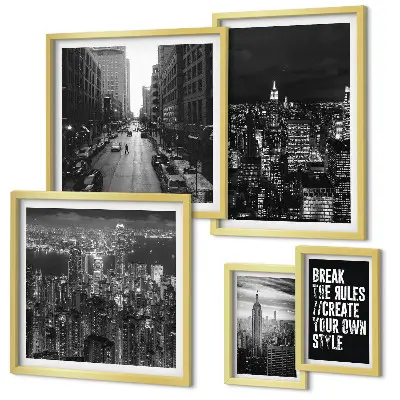 Framed photo set New York City Black and White Views