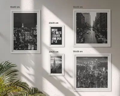 Framed photo set New York City Black and White Views