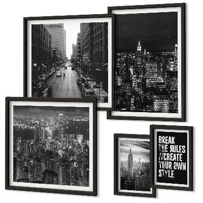 Framed photo set New York City Black and White Views