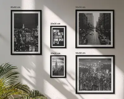 Framed photo set New York City Black and White Views