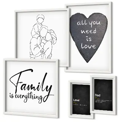 Gallery wall Family values, love, closeness