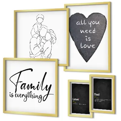 Gallery wall Family values, love, closeness