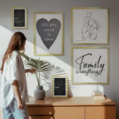 Gallery wall Family values, love, closeness