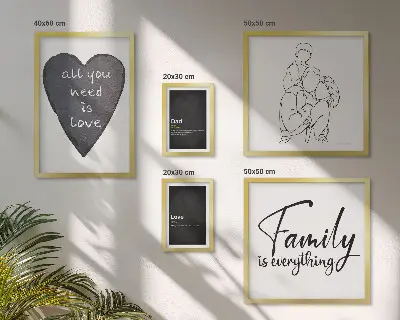 Gallery wall family values, love, and closeness design