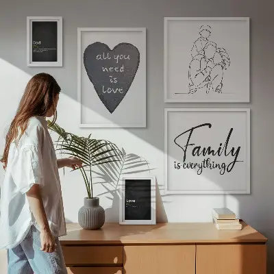 Gallery wall Family values, love, closeness