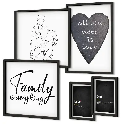 Gallery wall Family values, love, closeness