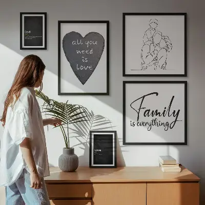 Gallery wall family values, love, and closeness design