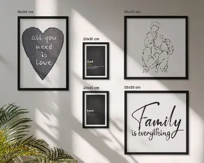 Gallery wall Family values, love, closeness