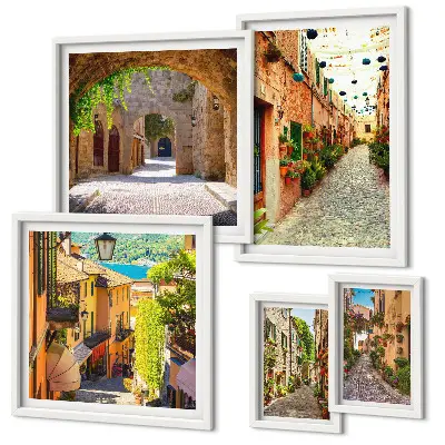 Gallery wall Charming green streets of the city