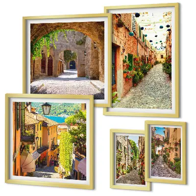Gallery wall Charming green streets of the city