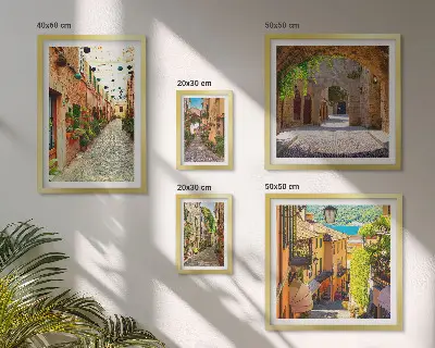 Gallery wall Charming green streets of the city