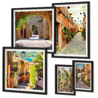 Gallery wall Charming green streets of the city