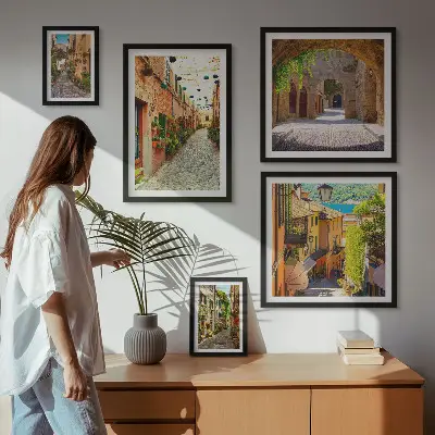 Gallery wall Charming green streets of the city