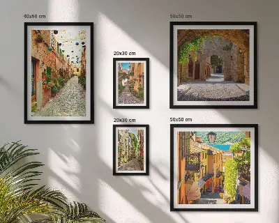 Gallery wall Charming green streets of the city