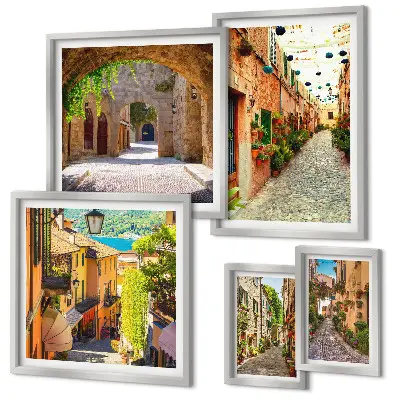 Gallery wall Charming green streets of the city