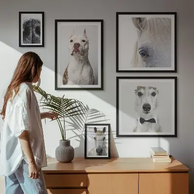 Framed photo set Modern animal portraits