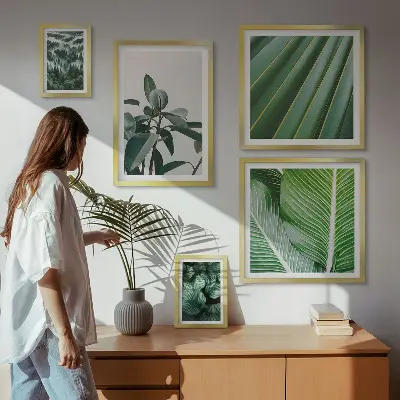 Framed photo set Tropical plant inspirations