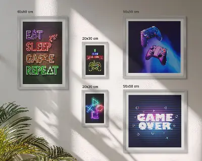 Gallery wall Neon computer game themes