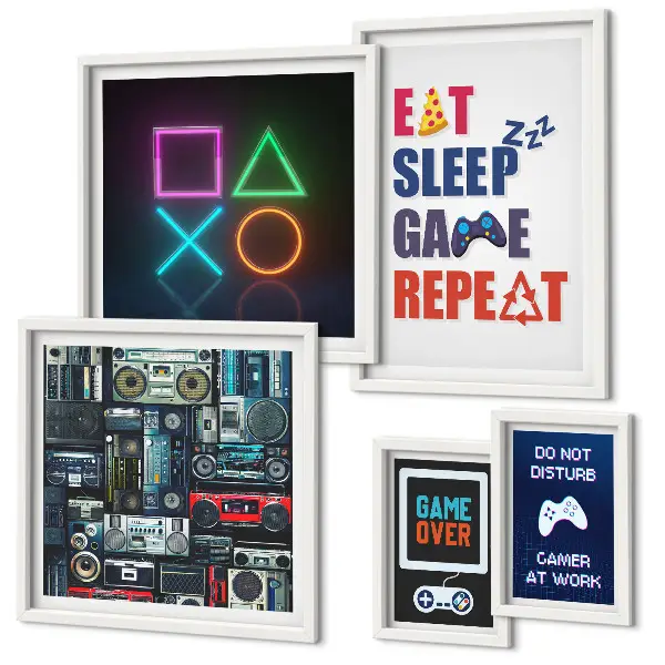Framed photo set Stylish decorations for gamers