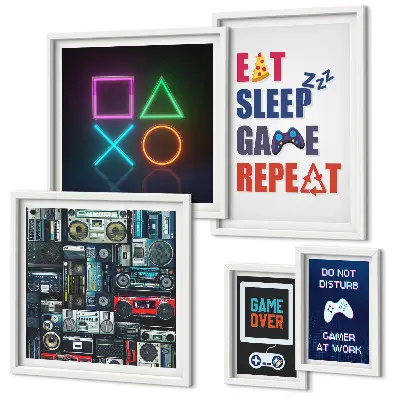 Framed photo set Stylish decorations for gamers