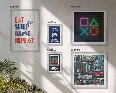 Framed photo set Stylish decorations for gamers