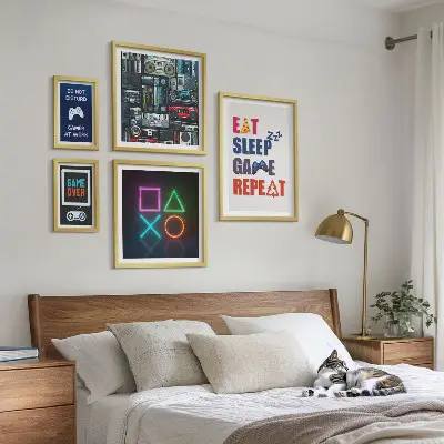 Framed photo set Stylish decorations for gamers