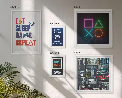 Framed photo set Stylish decorations for gamers