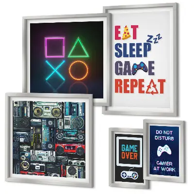 Framed photo set Stylish decorations for gamers