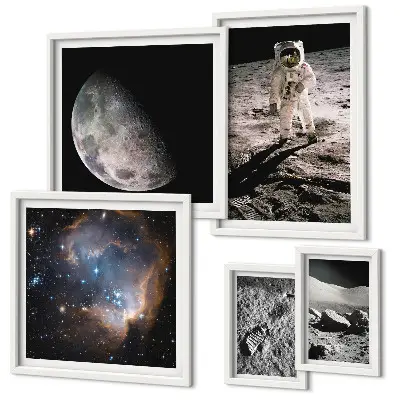 Set of 5 wall art pieces Cosmic discoveries and secrets