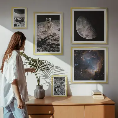Cosmic discoveries and secrets wall art set of 5 pieces