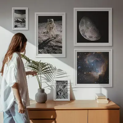 Set of 5 wall art pieces Cosmic discoveries and secrets