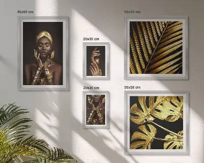 Gallery wall Glamour style portraits of women in nature