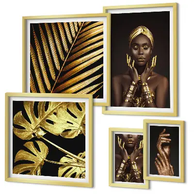 Gallery wall Glamour style portraits of women in nature