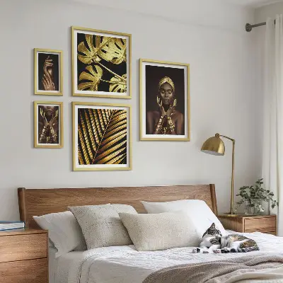 Gallery wall Glamour style portraits of women in nature