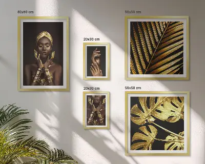 Gallery wall Glamour style portraits of women in nature