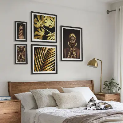 Gallery wall Glamour style portraits of women in nature