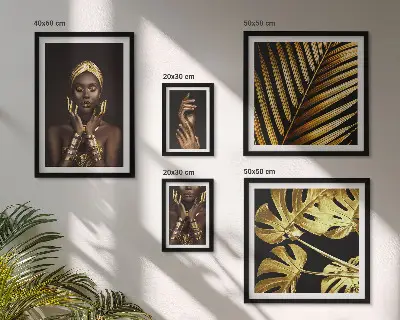 Gallery wall Glamour style portraits of women in nature